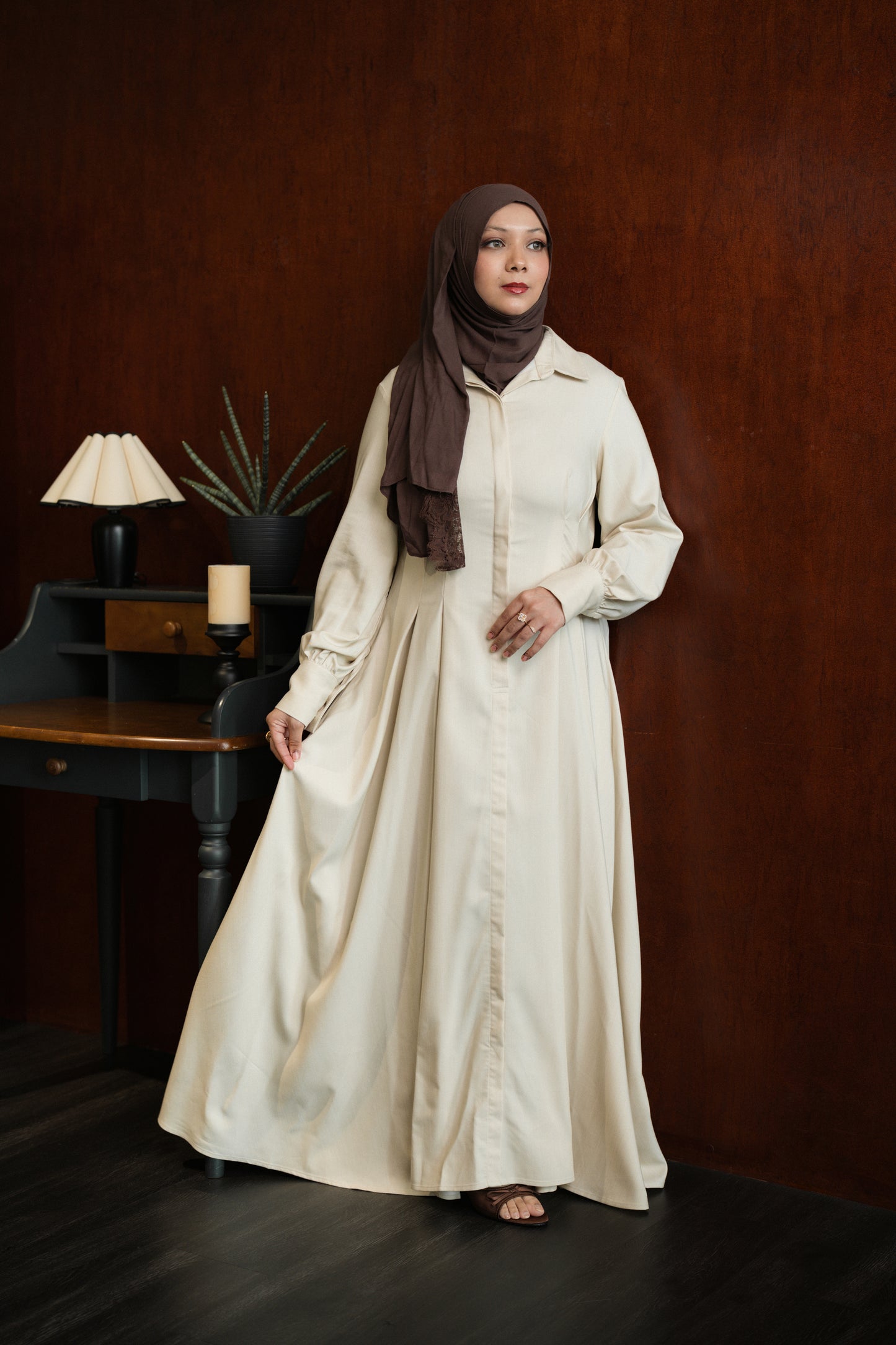 Amal Corset Maxi Shirt Dress