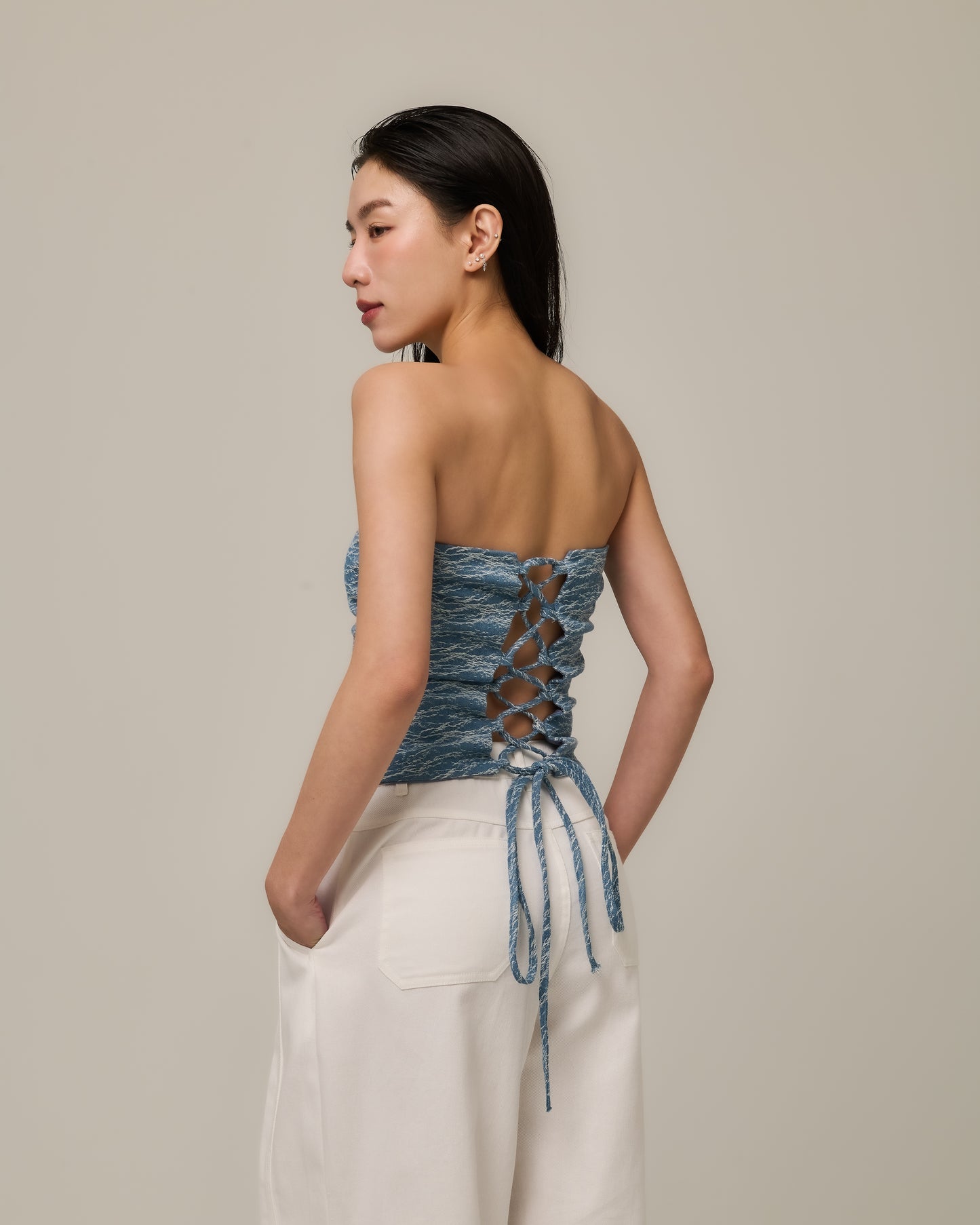 Eirene Denim Corset Top