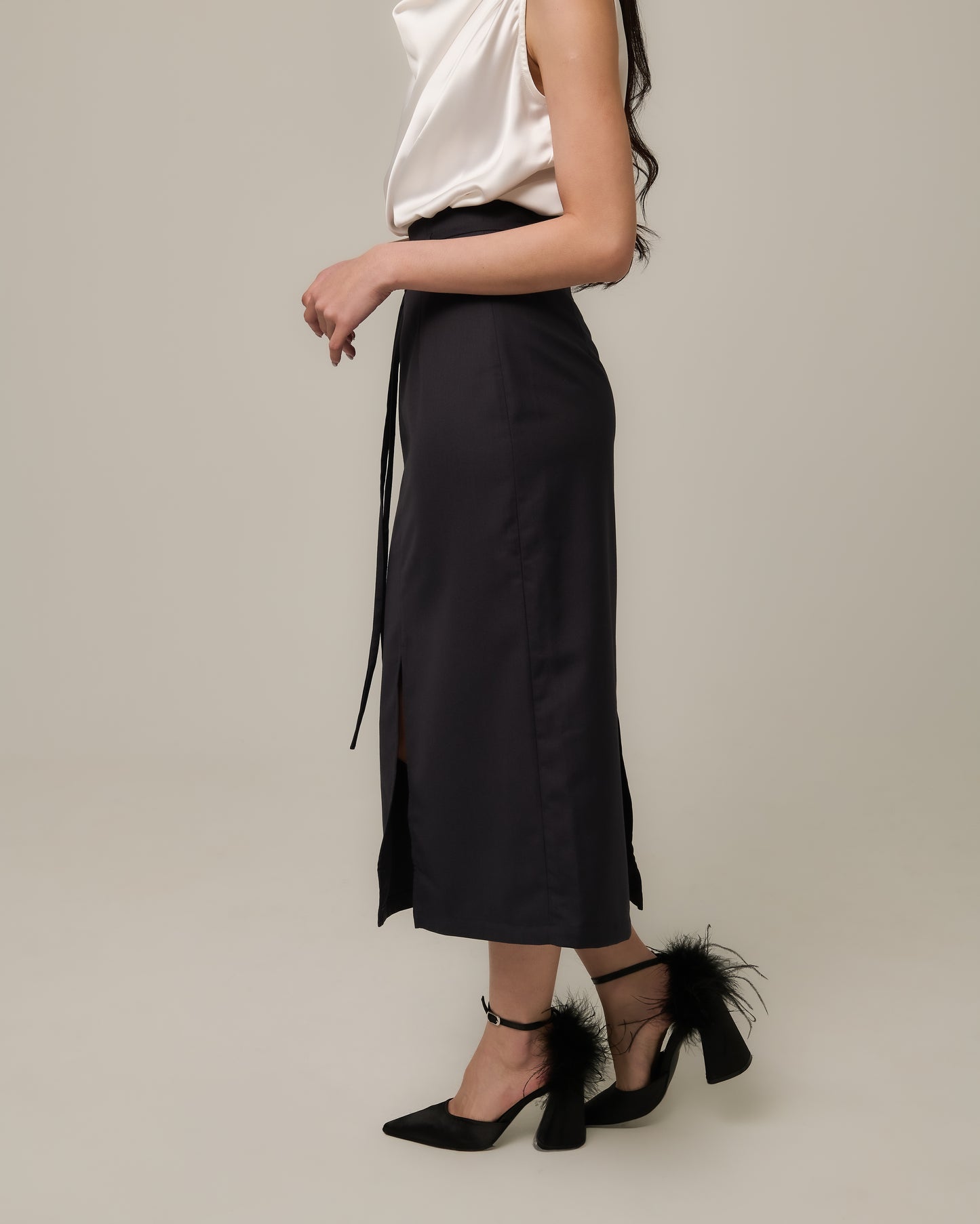 Celeste Belted Pencil Skirt