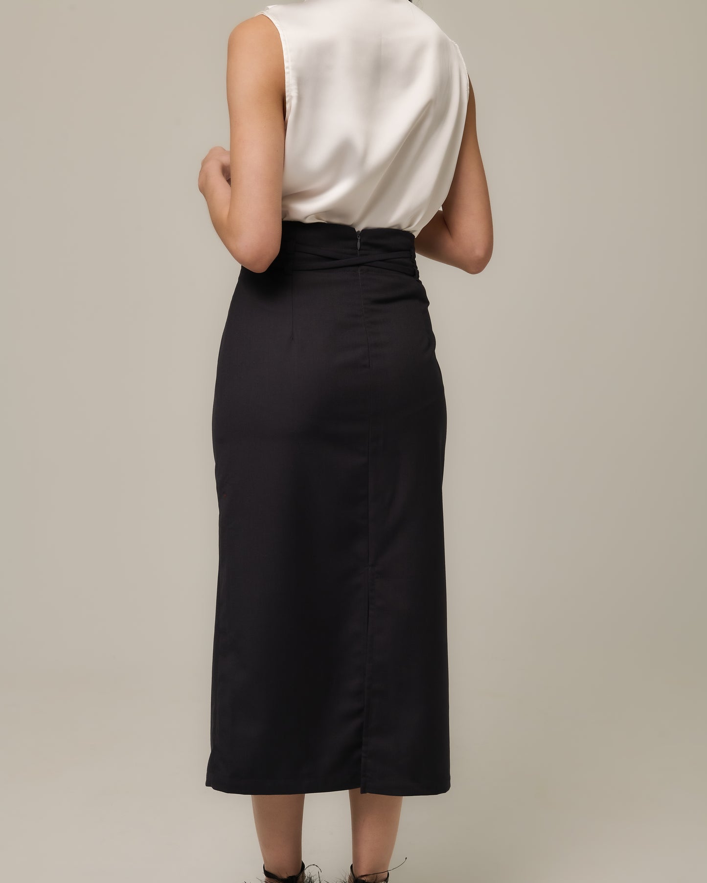 Celeste Belted Pencil Skirt