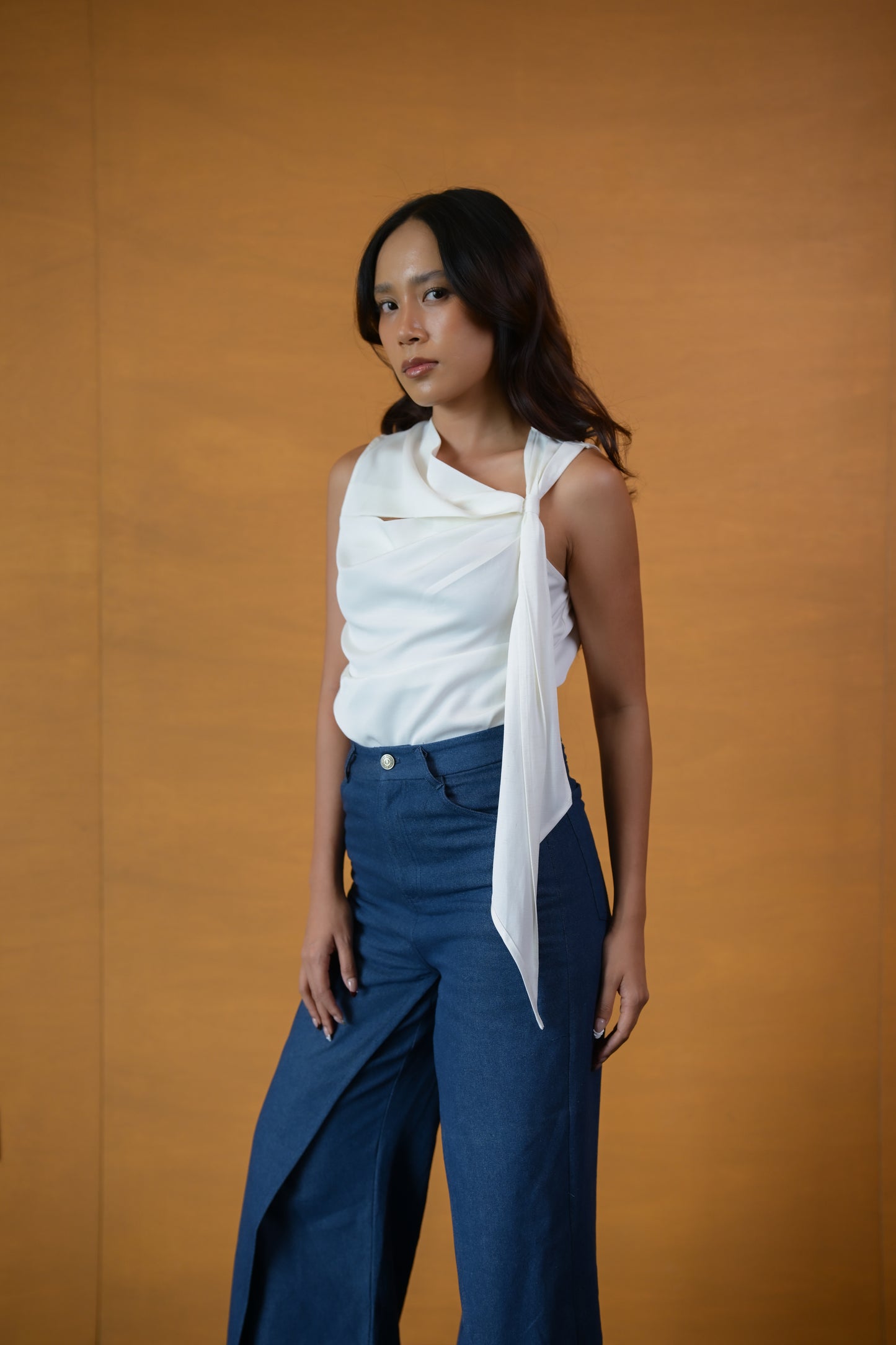 Clara Draped-Knot Top