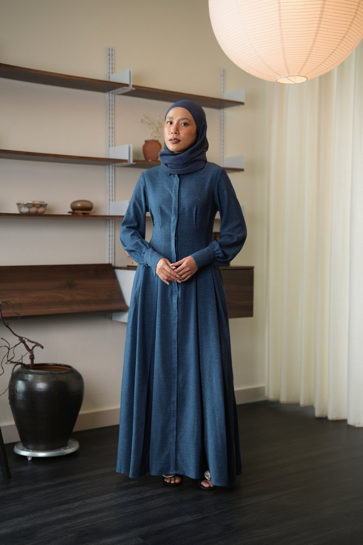 Amal Corset Maxi Shirt Dress