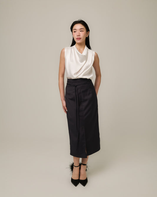 Celeste Belted Pencil Skirt