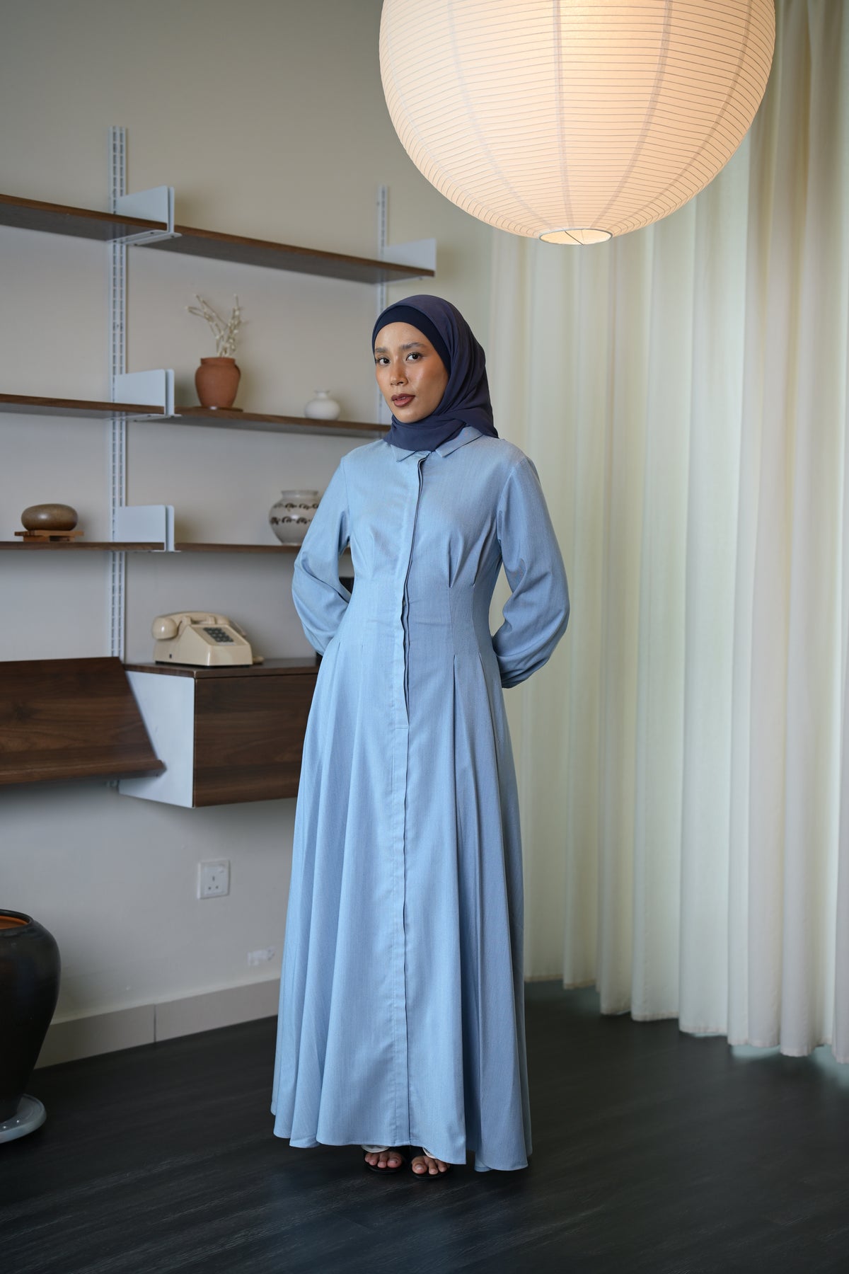Amal Corset Maxi Shirt Dress
