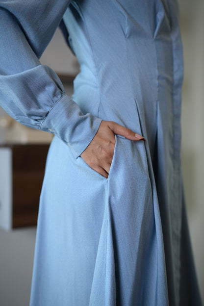 Amal Corset Maxi Shirt Dress