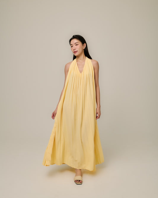 Soleil Pleated Maxi Dress (Pre-Order)