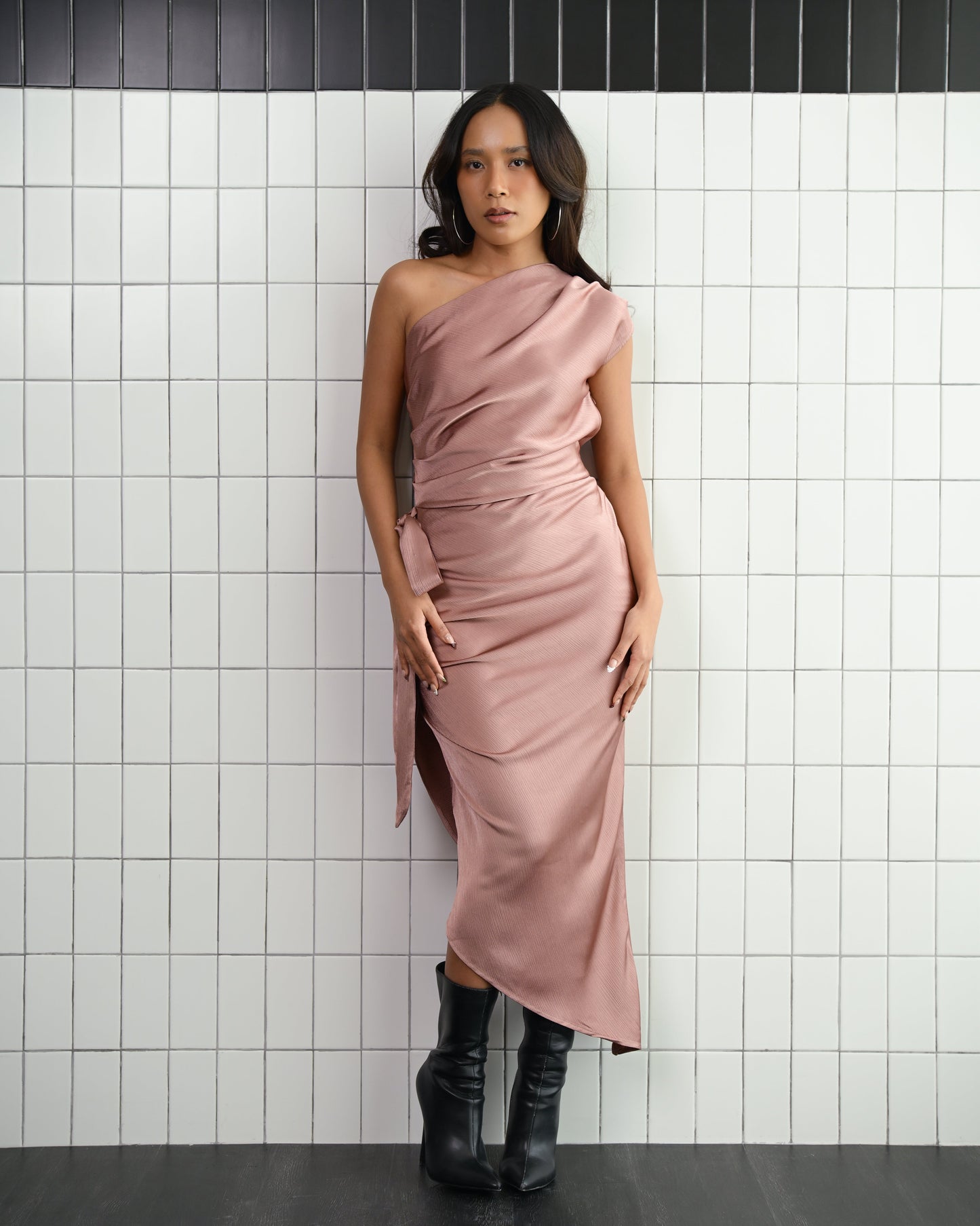 Celia Asymmetrical Midi Dress