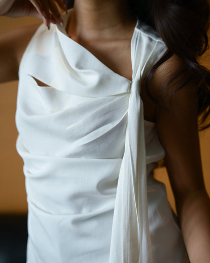 Clara Draped-Knot Top