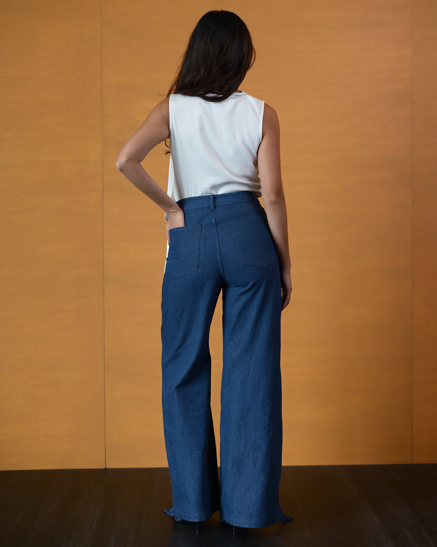 Thea Layered Denim Pants
