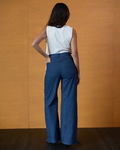 Thea Layered Denim Pants