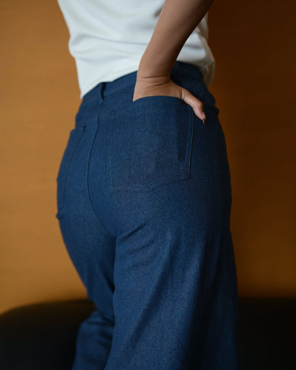 Thea Layered Denim Pants