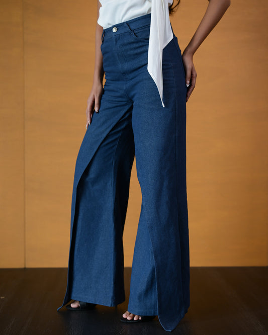 Thea Layered Denim Pants