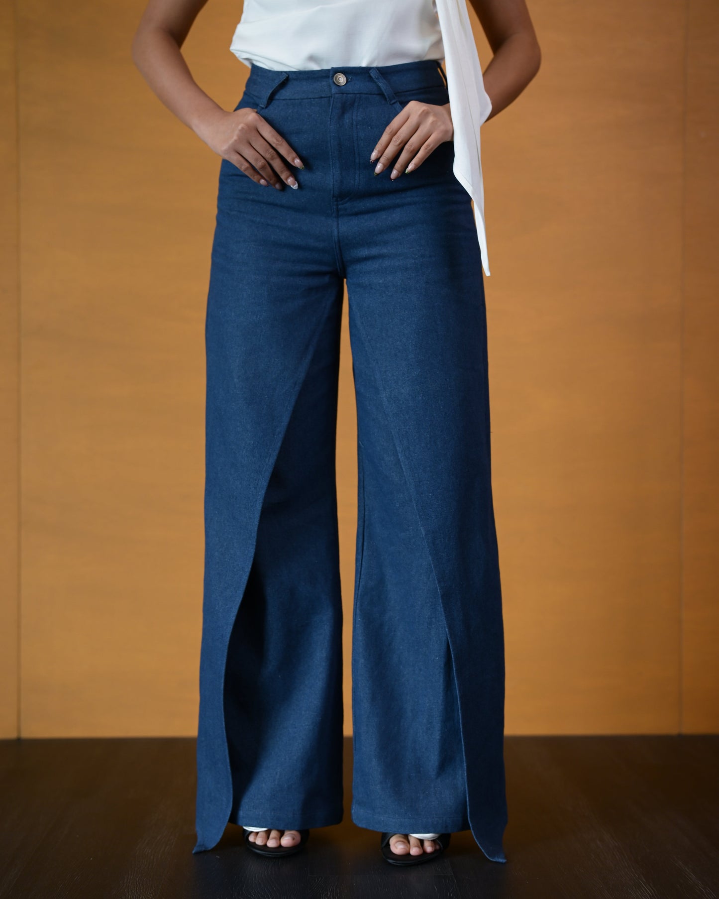 Thea Layered Denim Pants
