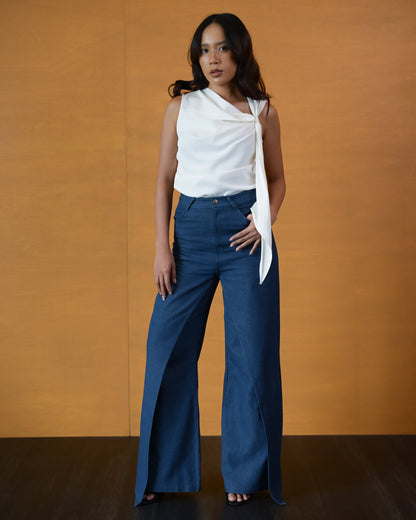 Thea Layered Denim Pants